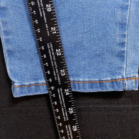 Chelsea & Violet Womens Jeans Blue Button Fly Cropped Capris Stretch 29 - Picture 9 of 12